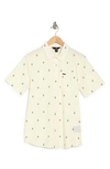 Volcom Patterson Short Sleeve Button-up Shirt In White Flash