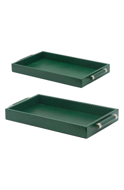 R16 Home Snake Embossed Green Trays