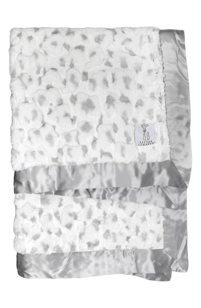 Little Giraffe Luxe Kendi Baby Blanket In Silver