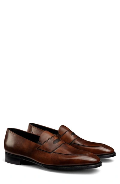 John Lobb Montgomery Penny Loafer In Parisian Brown | ModeSens