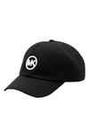 Michael Kors Logo Baseball Cap In 001 Black