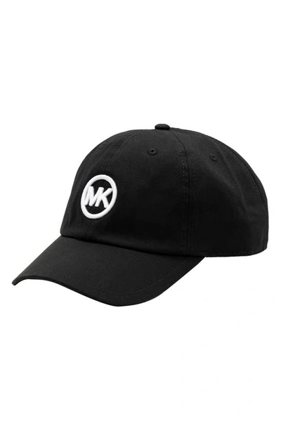 Michael Kors Logo Baseball Cap In 001 Black