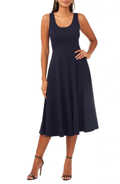 Chaus Fit & Flare Tank Midi Dress In Jbs Navy