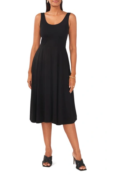 Chaus Fit & Flare Tank Midi Dress In Black