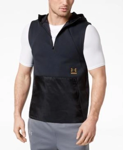 Under Armour Perpetual Coldgear Reactor Sleeveless Hoodie In Black