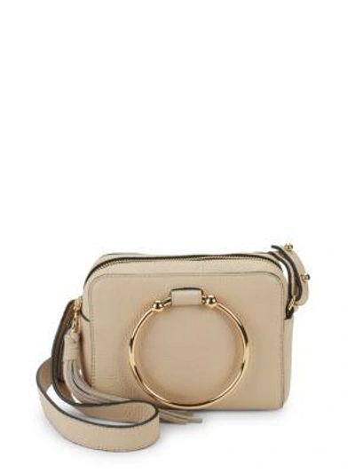Milly Astor Leather Camera Bag In Stone