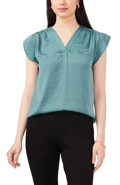 Chaus Flutter Sleeve Blouse In Florence Green