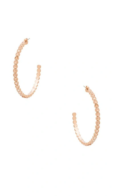 Luv Aj The Oversized Quartz Stud Hoops In Rose Gold