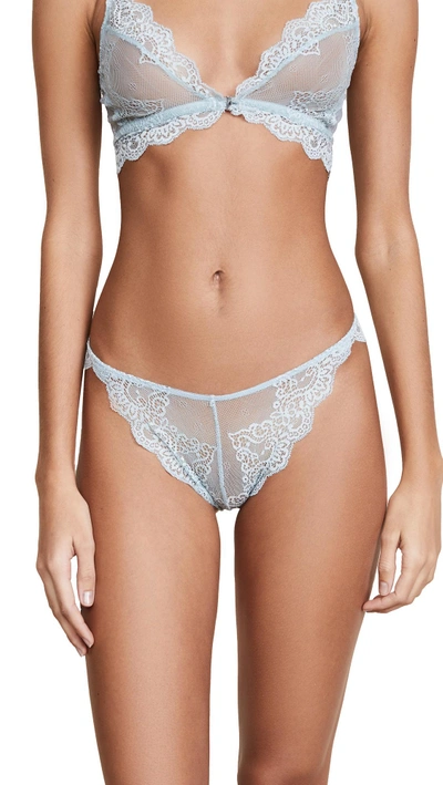 Only Hearts So Fine Lace Thong In Seafoam