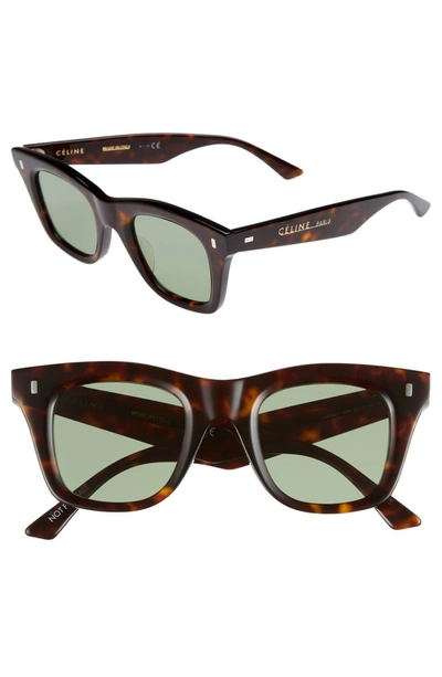 Celine 46mm Square Sunglasses - Dark Havana In Nocolor