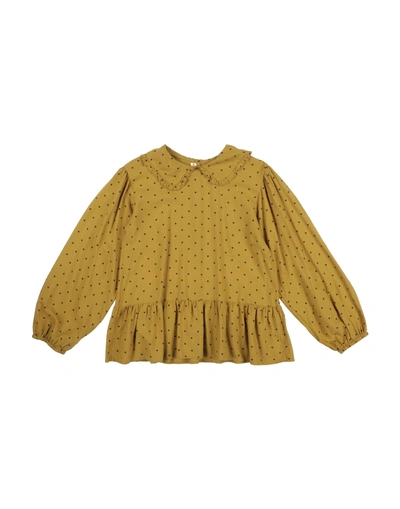 Babe And Tess Kids' Babe & Tess Toddler Girl Top Ocher Size 6 Textile Fibers In Yellow
