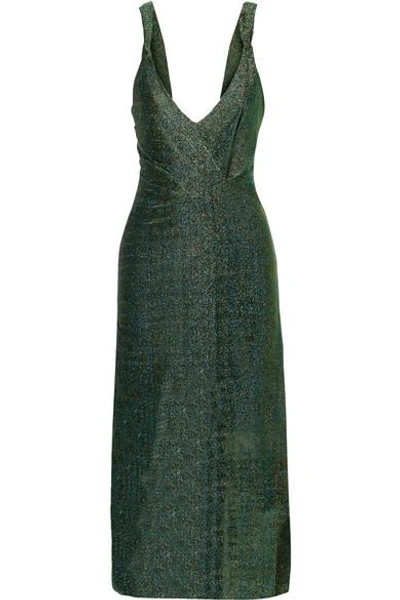By Malene Birger Maryann Lurex Dress In Green | ModeSens