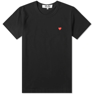 Comme Des Garçons Play Comme Des Garcons Play Women's Little Red Heart Tee In Black