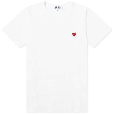 Comme Des Garçons Play Comme Des Garcons Play Women's Little Red Heart Tee In White