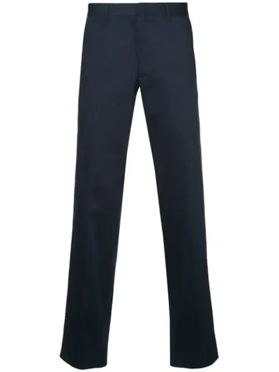 Gieves & Hawkes Tailored Fitted Trousers In Blue