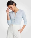 Ann Taylor Ann Cardigan In Pale Blue Ice