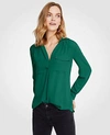 Ann Taylor Petite Camp Shirt In Green Meadows