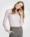 Ann Taylor Petite Camp Shirt In Lavender Icing