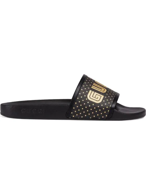 gucci slides with stars