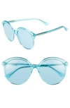 Gucci Women's Monocolor Round Sunglasses, 59mm In Azure