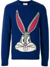Gucci Bugs Bunny Wool Sweater In Blue