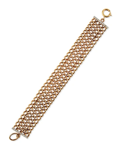 Turner & Tatler English Curb Link Bracelet With Diamond Bars