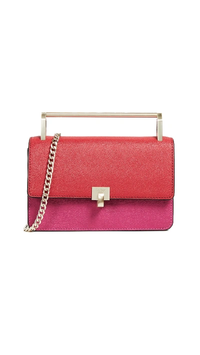Botkier Lennox Leather Crossbody Bag - Red In Red Colorblock