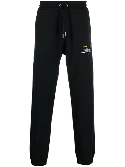 Missoni Stripe-detail Cotton Track Pant In Black
