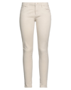 Gaudì Woman Pants Beige Size 27 Cotton, Elastane