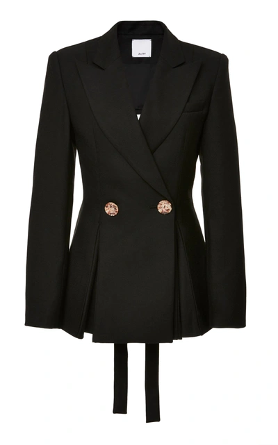 Acler Union Double Breasted Crepe Blazer In Black