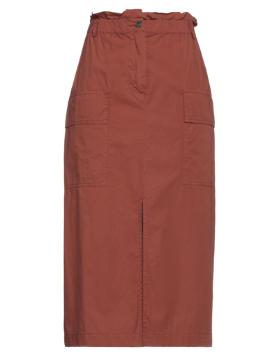 8pm Midi Skirts In Brown