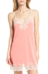 Natori 'enchant' Chemise In Coral/ Cameo Rose Lace