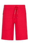 Armani Exchange Bermuda Sweat Shorts In Red