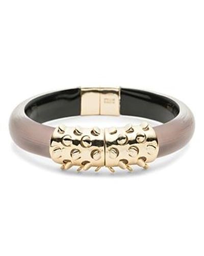 Alexis Bittar Grater Bangle Bracelet In Gray/gold