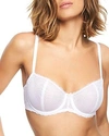 Chantelle Le Marais Lace Unlined Demi Bra In White