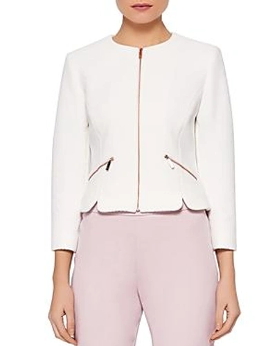 Ted Baker Hapar Cropped Jacket In White