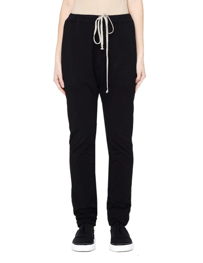 Rick Owens Drkshdw Cotton Double-layered Trousers In Black