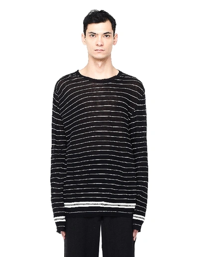 Haider Ackermann Striped Sweater In Black