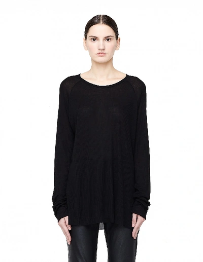 Haider Ackermann Ribbed Long Sleeve T-shirt In Black