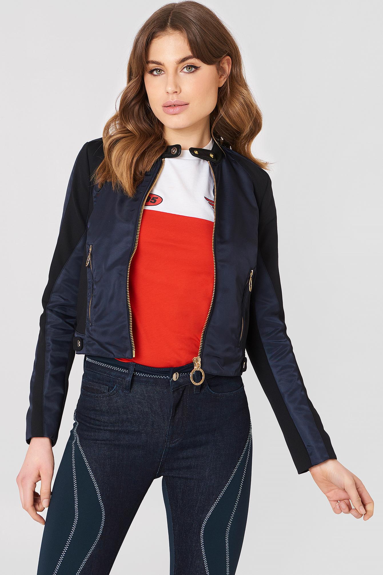 Gigi Hadid Nylon Jacket Blue Navy In Bluenavy