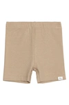 Miles The Label Babies' Stretch Cotton Jersey Bike Shorts In Sand