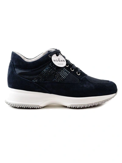 Hogan Strass Interactive Sneakers In Blu+notte