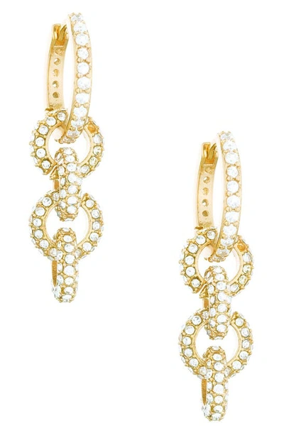 Ettika Multi-ring Crystal Dangle 18k Gold Plated Earrings