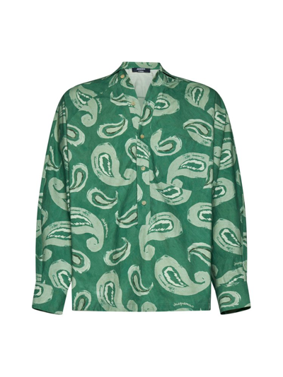 Jacquemus Le Haut Pingo Paisley-print Shirt In Green