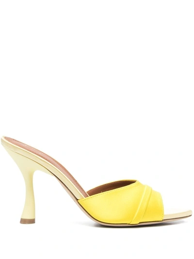 Malone Souliers 95mm Sculpted Heeled Mules In Yellow