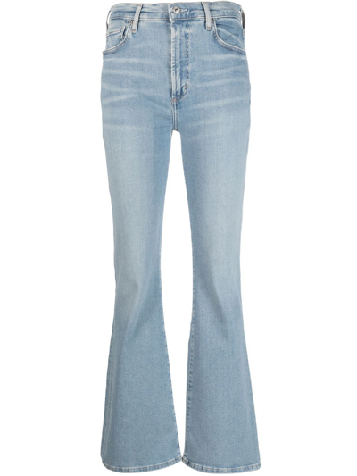 Citizens Of Humanity Flared Cotton Jeans In Blue