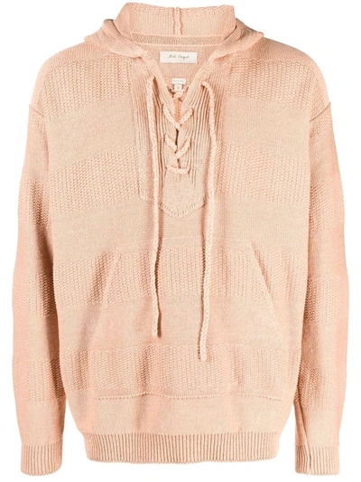 Nick Fouquet Drawstring-hood Knitted Jumper In Rosa