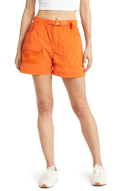 Outdoor Voices Recycled Nylon Cargo Shorts In Orangeade