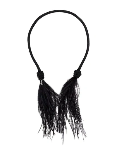 Saint Laurent Cuff Necklace In Black