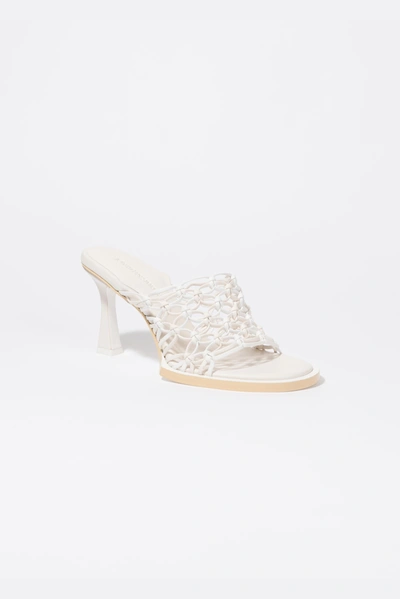 Jonathan Simkhai Theo Heeled Mule In Ivory White